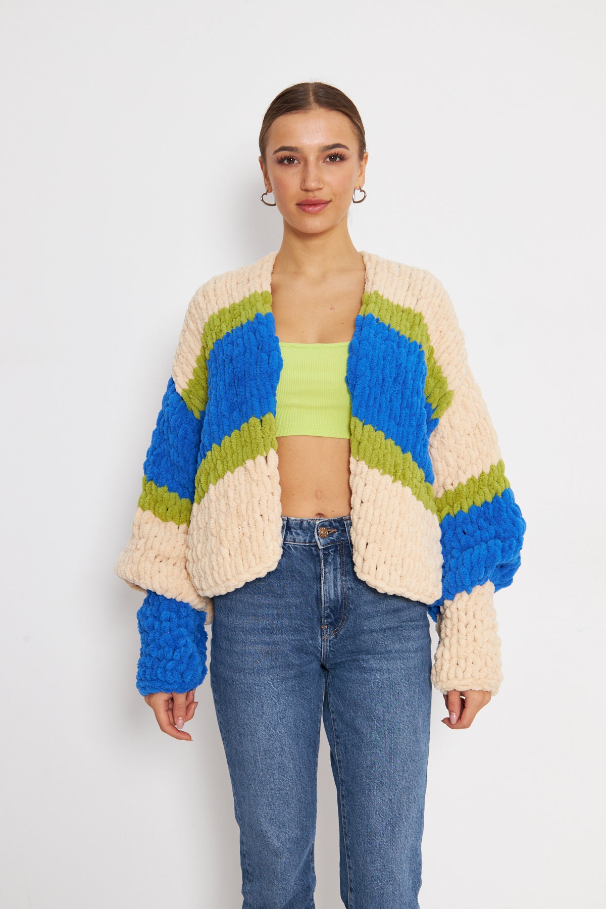 JOSEPH - BLUE HONEY COLOR KNIT CARDIGAN