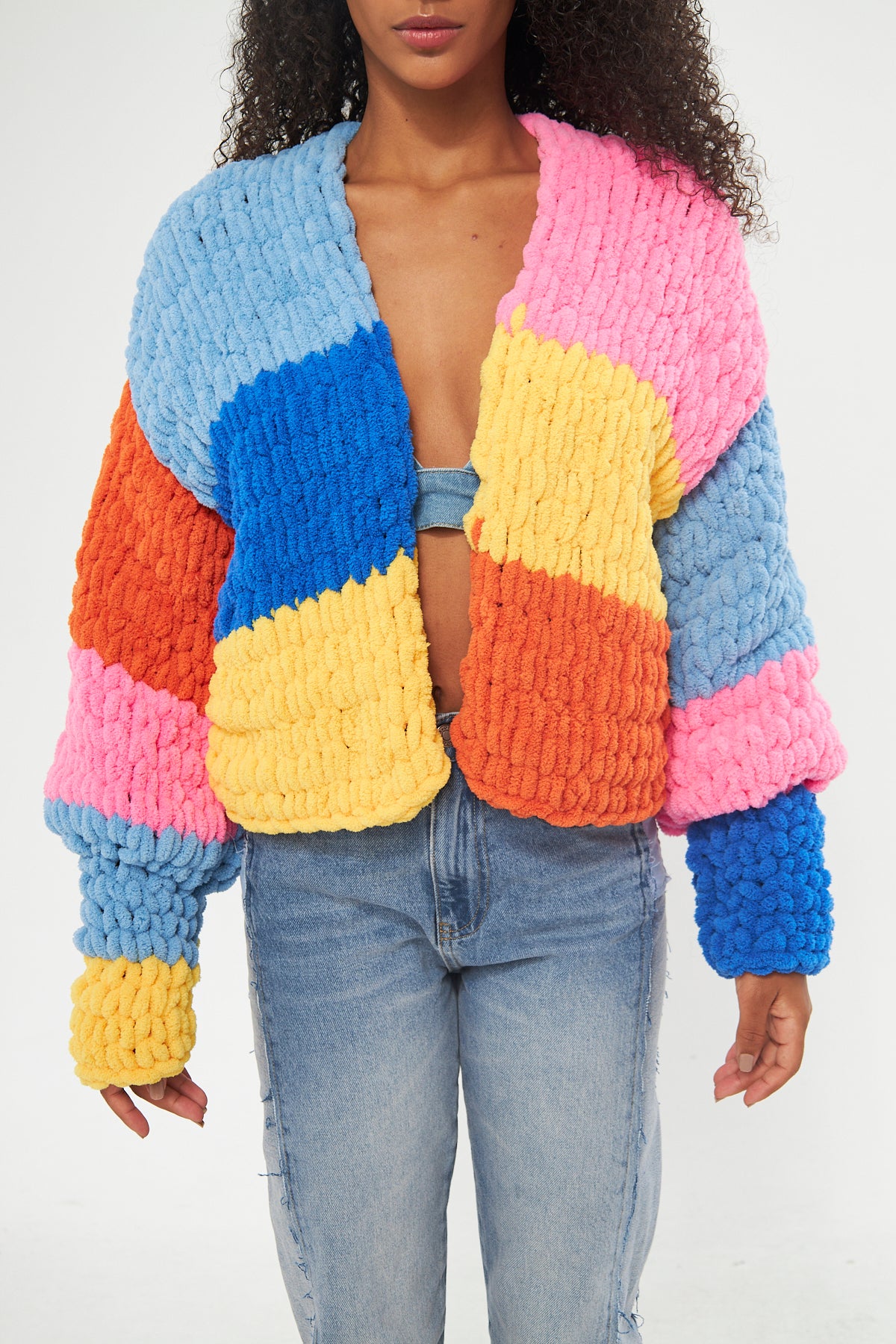 ALICE - MIX COLOR KNIT JACKET